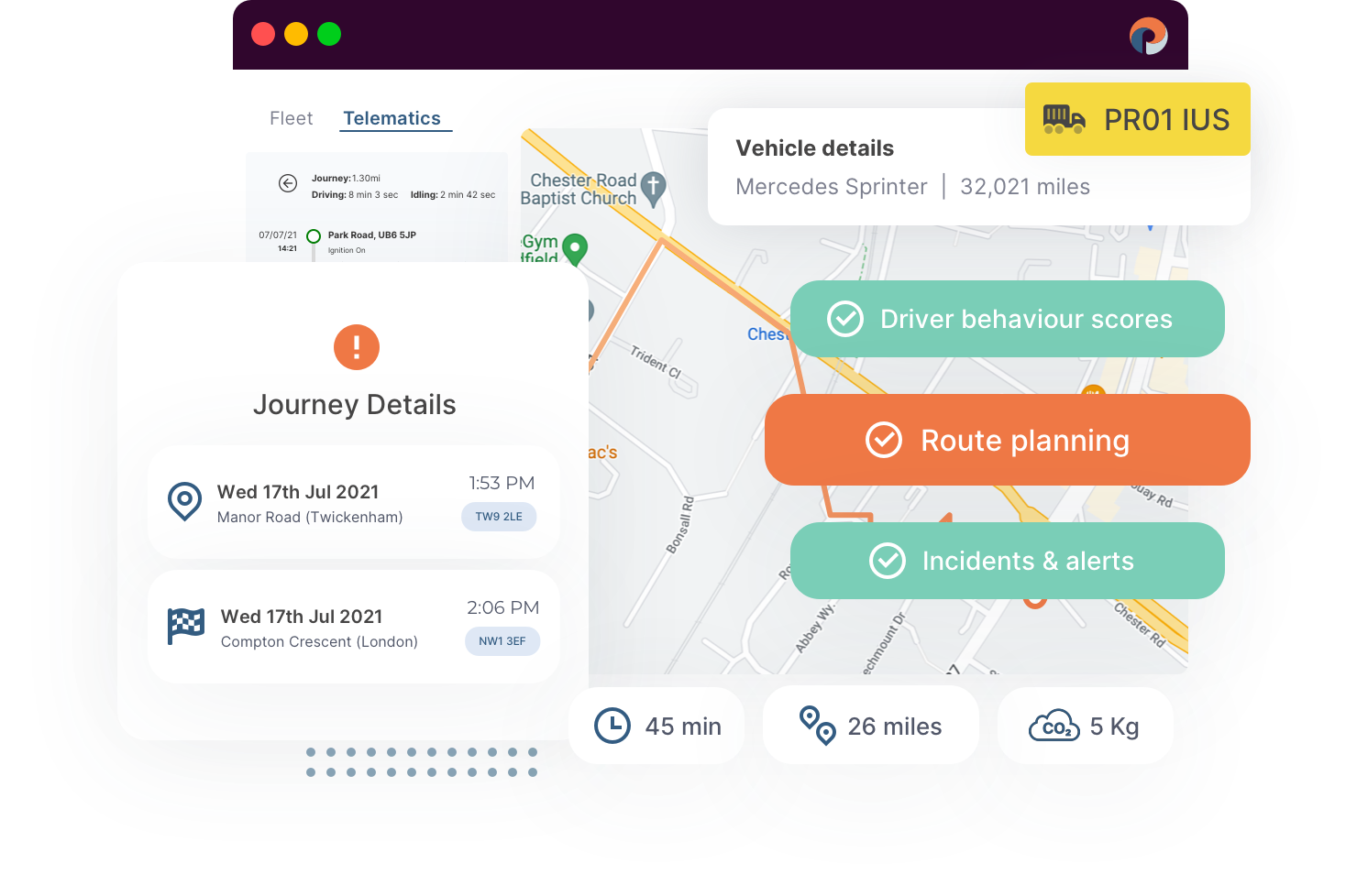 Telematics | Real-time vehicle tracking for fleet management | Prolius